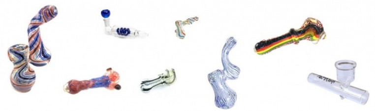 Handcrafted blown glass and industrial pipes from brands.