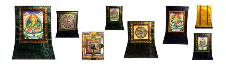 Peinture extrêment fine et rafinée pieuse ou spirituelle du Tibet 