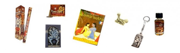 Le Kama Sutra sous divers objets.
