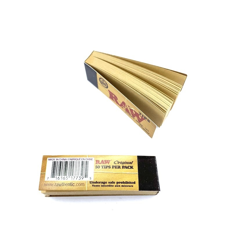 cardboard filters for cigarettes Box of 50 booklets of natural cardboard filters from the brand Raw